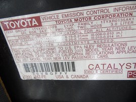 2001 TOYOTA CAMRY LE BLACK 3.0 AT Z19677